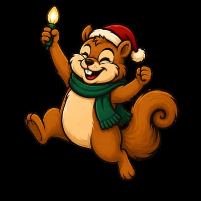 Chestnut & Cheer mascot jumping and cheering