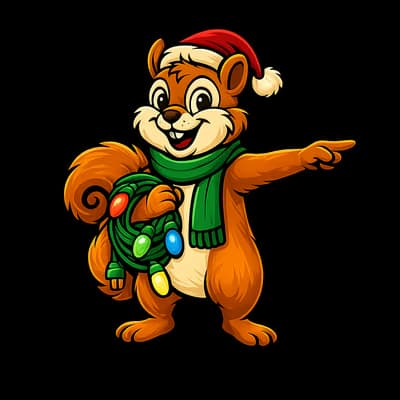 Chestnut & Cheer mascot pointing toward an offer